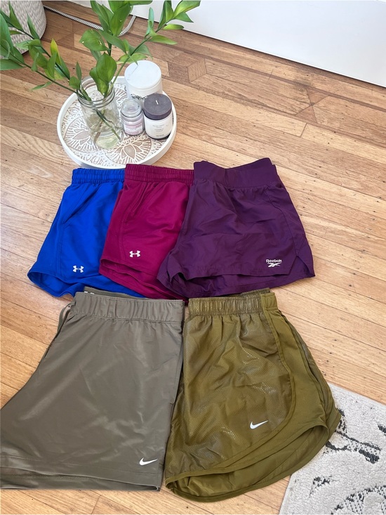 Pants - Mixed Athletic Shorts Bundle — Under Armour, Reebok, Nike-5 shorts